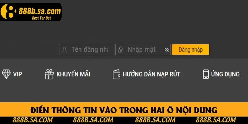 Điền thông tin vào trong hai ô nội dung
